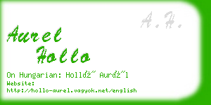 aurel hollo business card